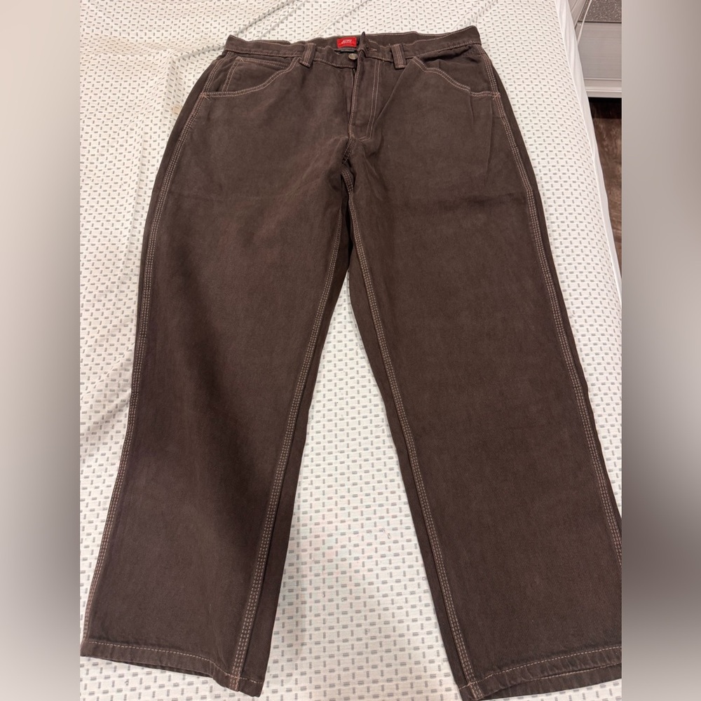 Vans Men's Brown Straight-Leg Chinos